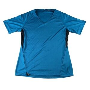 Giro Womens Blue XL V Neck Short Sleeve Mountain Biking Shirt